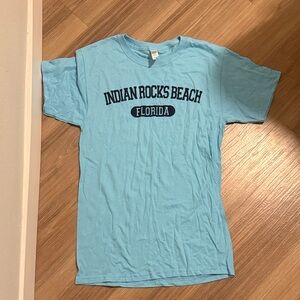 Light Blue Indian Rock Beach Graphic T-Shirt NWOT
